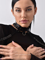 Μαύρο see-through σετ εσωρούχων