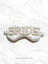 Λευκή bridal σατέν μάσκα ύπνου