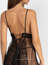 Μαύρο see through babydoll