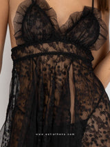 Μαύρο see through babydoll