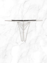 Ασημένιο string με αλυσίδες